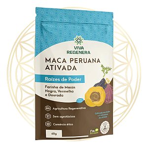 Farinha MIX de Macas Peruana Ativada Raizes de Poder Viva Regenera