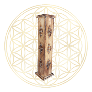 Incensário Quadrado Madeira Natural