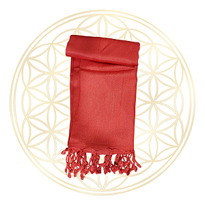 Pashmina | Echarpe | Cashmere Indiana Lisa 100% Viscose - Vermelho