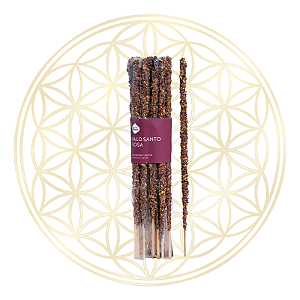 Incenso Sagrada Madre Linha Artesano Palo Santo e Rosas 20 varetas