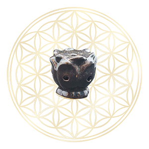 Incensário Goloka de Porcelana Cascata - Preto