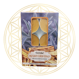 Vela Aromática P/ Rechaud Indiana Goloka - PALO SANTO E SÁLVIA BRANCA