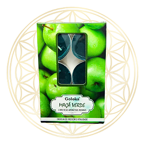 Vela Aromática P/ Rechaud Indiana Goloka - MAÇÃ VERDE