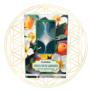 Vela Aromática P/ Rechaud Indiana Goloka - FLOR DE LARANJEIRA
