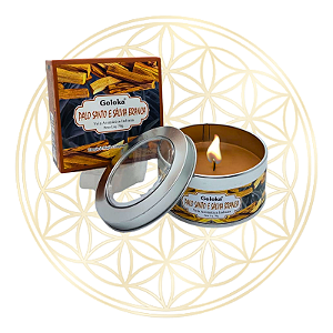 Vela Aromática Indiana Goloka - Palo Santo e Sálvia Branca