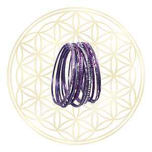 Kit com 7 Pulseiras Tradicional Indiana - Roxo