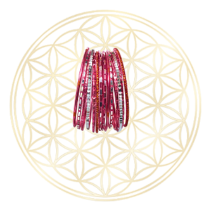 Kit com 7 Pulseiras Tradicional Indiana - Coral