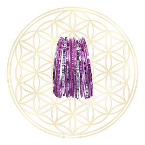 Kit com 7 Pulseiras Tradicional Indiana - Rosa Cetim