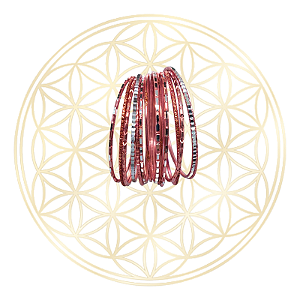 Kit com 7 Pulseiras Tradicional Indiana - Rosé Gold