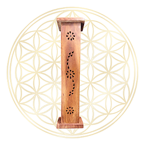 Incensário Torre Madeira Premium - Quadrado