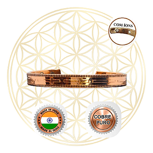 Bracelete de Cobre Magnético Ajustável FLUIR - CROSS