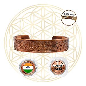 Bracelete de Cobre Magnético Ajustável FLUIR - CIRCLE