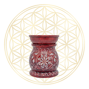 Rechaud Indiano de Pedra Sabão G - Vermelho