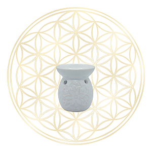Rechaud e Aromatizador de Porcelana Esmaltada P - Branco