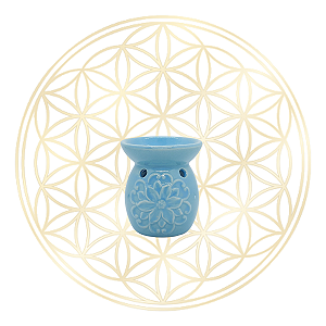 Rechaud e Aromatizador de Porcelana Esmaltada P - Azul