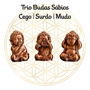 Trio de Budas Sábios Cego | Surdo | Mudo - COBRE