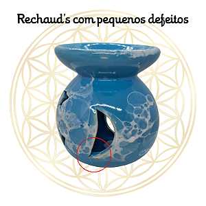Rechaud e Aromatizador de Porcelana Esmaltada - Azul PEQUENOS DEFEITOS