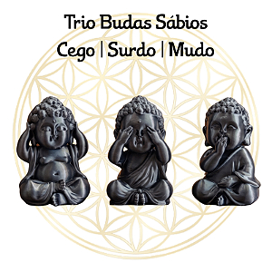 Trio de Budas Sábios Cego | Surdo | Mudo - CHUMBO