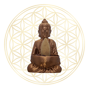 Estátua Buda Zen com Tigela - Cobre