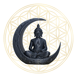 Escultura Buda da Lua Zen - Chumbo