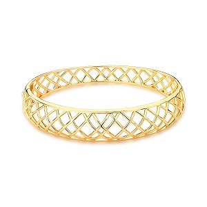 Bracelete Abaulado Trabalhado Vazado