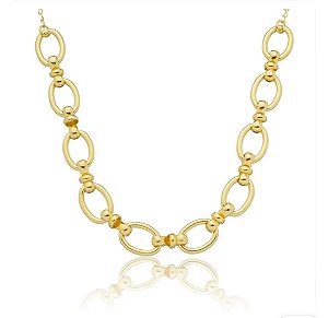 Choker Elos Oval com Detalhe