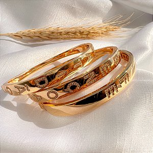 Bracelete fé cravejado com zirconias