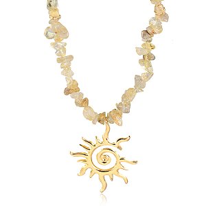 Colar Cascalho Sol Bali