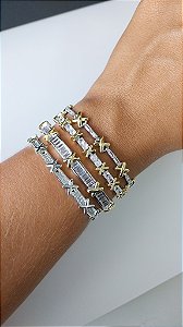 Pulseira Riviera X Zircônias Baguetes Tiff