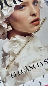 Pulseira Riviera 3mm 3 Garras Ouro