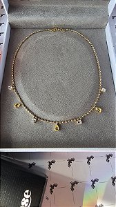 Choker Gargantilha Gota Cristal e Citrino
