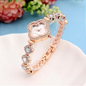 Relógio Trevo Com Zircônias