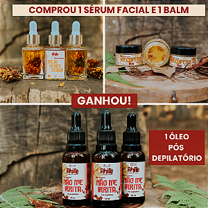 Kit cuidado - sérum rejuvenescedor, balm recupera e óleo pós depilatório