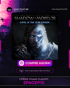 TERRAS MÉDIA SOMBRAS DE MORDOR PS4/PS5 Mídia Digital