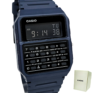 Relógio Casio Digital Calculadora 2 em 1 Azul CA-53WF-2BDF