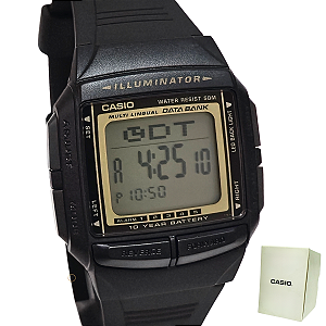 Relógio Casio Digital Vintage Data Bank Masculino DB-36-9AVDF