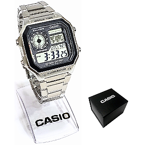 Relógio Masculino Casio Horário Mundial AE-1200WHD-1AVDF