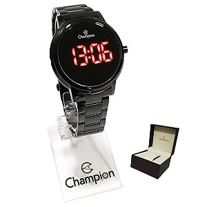 Relógio Champion Feminino Digital Preto Espelhado CH40115D