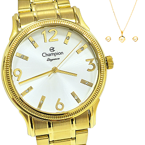 Relógio Champion Feminino Analógico Elegance Dourado CN25832W