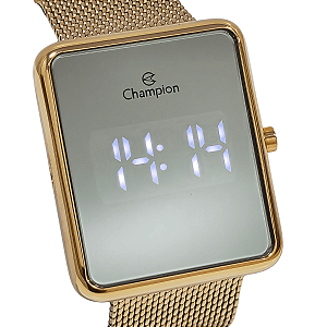 Relógio Champion Feminino Digital Led Espelhado Rosé CH40080Z