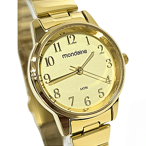 Relógio Mondaine Feminino Analógico Dourado 32693LPMVDE1