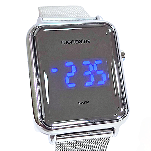 Relógio Mondaine Feminino Digital Led Prateado 32721L0MVNE3