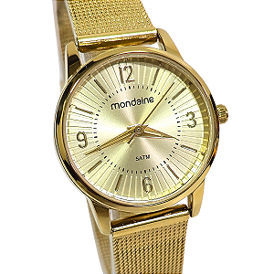 Relógio Mondaine Feminino Analógico Malha de Aço Dourado 32494LPMVDE1