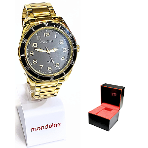 Relógio Mondaine Masculino Analógico Casual Dourado 53768GPMVDE2