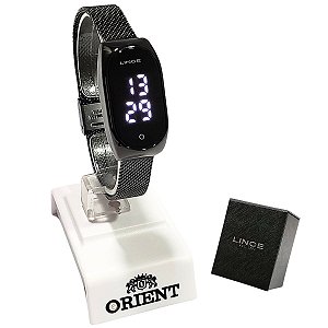 Relógio Lince Feminino Digital Led Preto LDN4642L PXPX