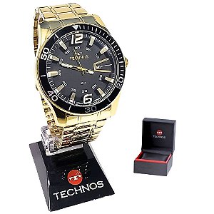 Relógio Technos Masculino Analógico Racer Dourado 2115LAJS/1P
