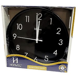 Relógio de Parede Herweg Quartz Preto 660103