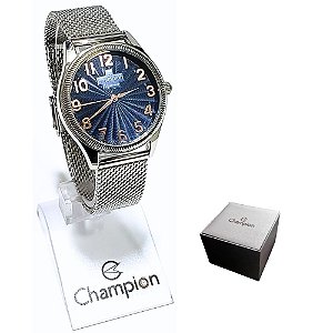 Relógio Champion Feminino Analógico Prateado Elegance CN24468F