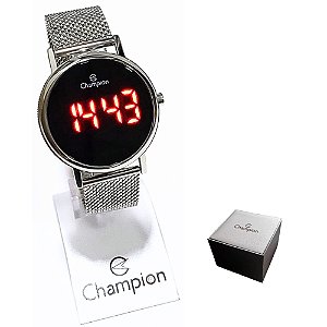 Relógio Champion Feminino Digital Led Prateado CH40179T