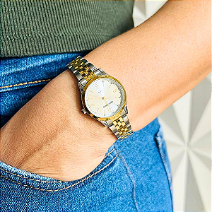 Relógio Mondaine Feminino Analógico Kit Semijoia 32720LPMKBE3K1